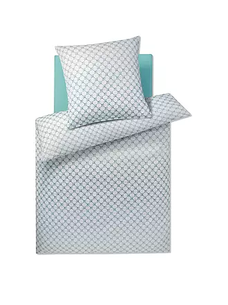 JOOP | Satin Bettwäsche 2x 70x90cm/200x200cm CORNFLOWER GLEAM Aqua | 